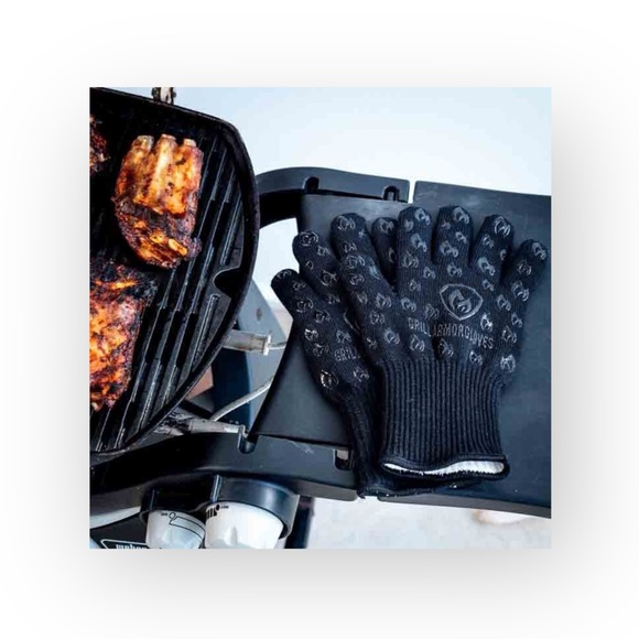 new Grill Armor ✪ High Temp Knit Grilling Gloves ✪ Black ✪ One Size 1SFA Unisex - Picture 4 of 16